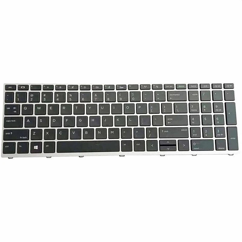 

US Version Keyboard For pro book 650 L00739-001 450 455 470 650 Keyboards Silver Frame with Backlit