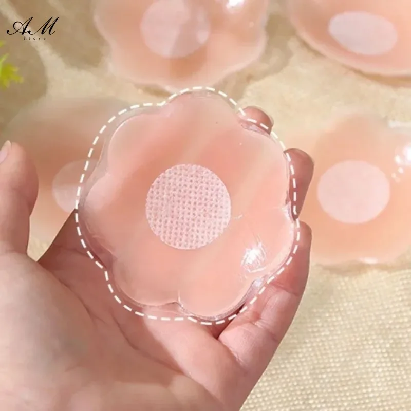 

1pair Silicone Nipple Cover Lift Up Bra Sticker Adhesive Invisible Bra Breast Pasty Women Chest Petals Reusable Strapless Bras