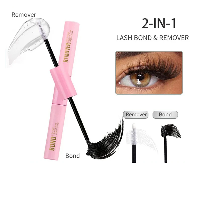 Double-Ended Segmented Eyelash Glue Bond Remover Makeup Remover And Glue Removal Solution for Lash Grafting