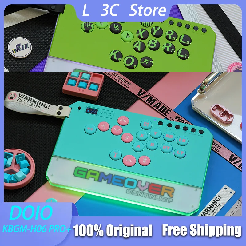 

DOIO KBGM-H06 PRO+ Wired Gaming Keyboards HITBOX Aluminum Alloy+ Acrylic Mechanical Switch Mini Keyboard PS5 Switch Steam NS2