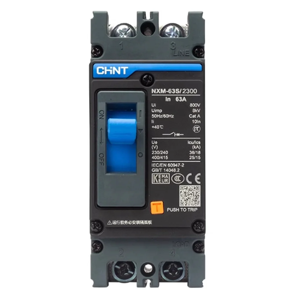 Original Voltage Protector NXM-63S NXM-125S/2300 2P Automatic Switch Electric Molded Case Circuit Breaker MCCB Smart Home 220V