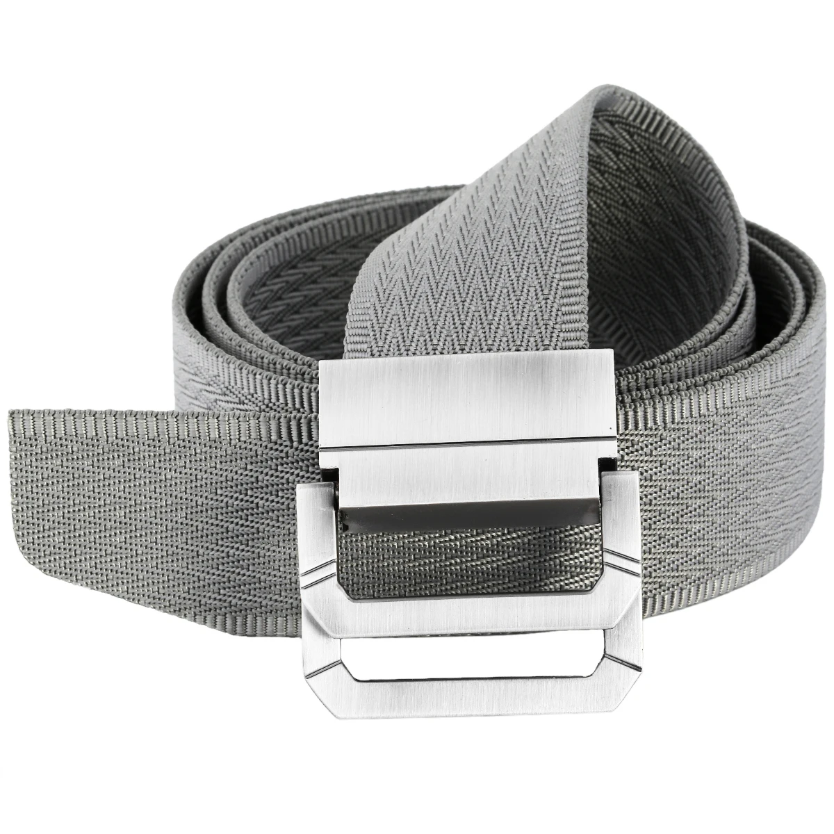 Ceinture en tissu Nylon pour hommes, décontractée, unisexe, sangle à Double boucle, longue, couleur unie, pour pantalons Jeans