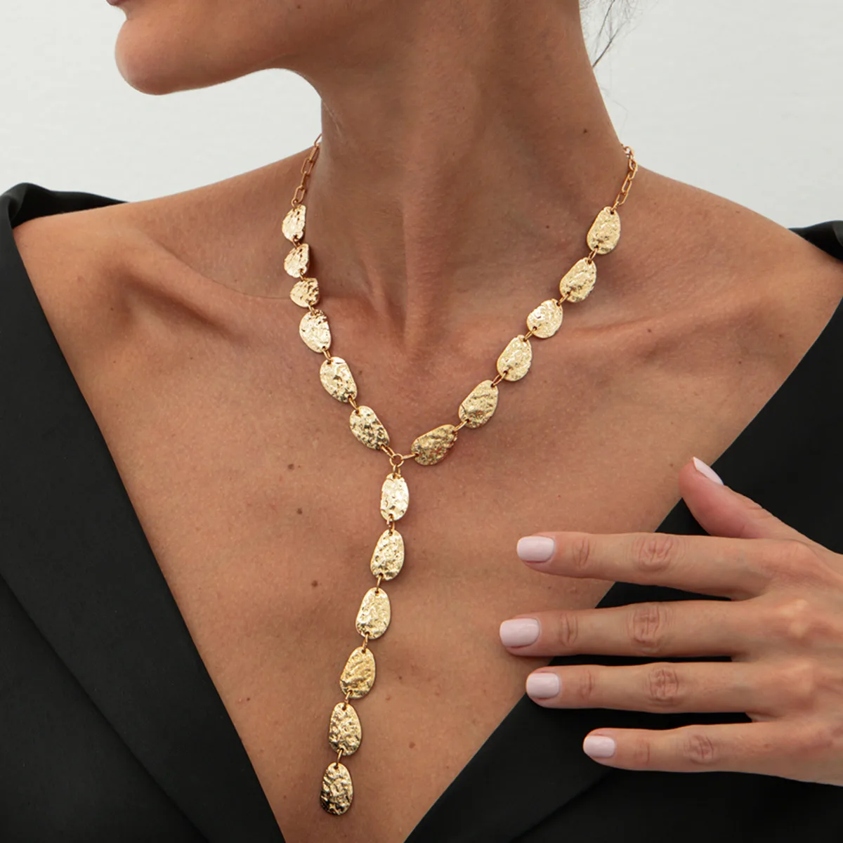 

IngeSight винтажное нерегулярное Y-образное ожерелье для женщин 2025 простое ожерелье с геометрическим кулоном повседневные ювелирные аксессуары