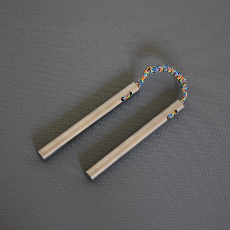 1 pz lega di titanio Mini Nunchucks strumento manuale giocattolo EDC tasca lavorata a mano Begleri abilità giocattolo esercizio dito