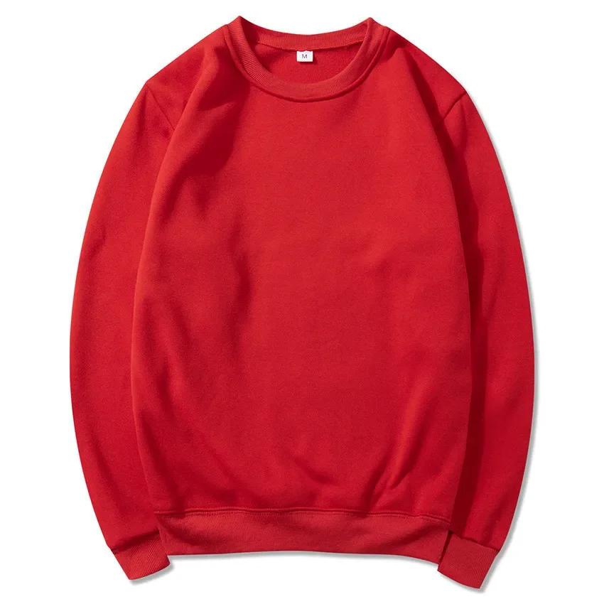 Einfache Rundhals-Sweatshirts für Herren und Damen, Frühling und Herbst, warme, bequeme, mit Fleece gefütterte Pullover-Oberteile, sportliche, lässige, locker sitzende Pullover – Detail 15