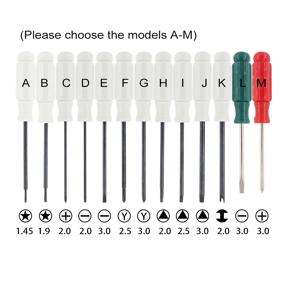 Professional Special Screwdriver U H 1.45 1.9 Pentalobe Phillips flathead Screw Driver 2.5 3.0Y 2.0 2.5 3.0 Triangle 2.0 Key