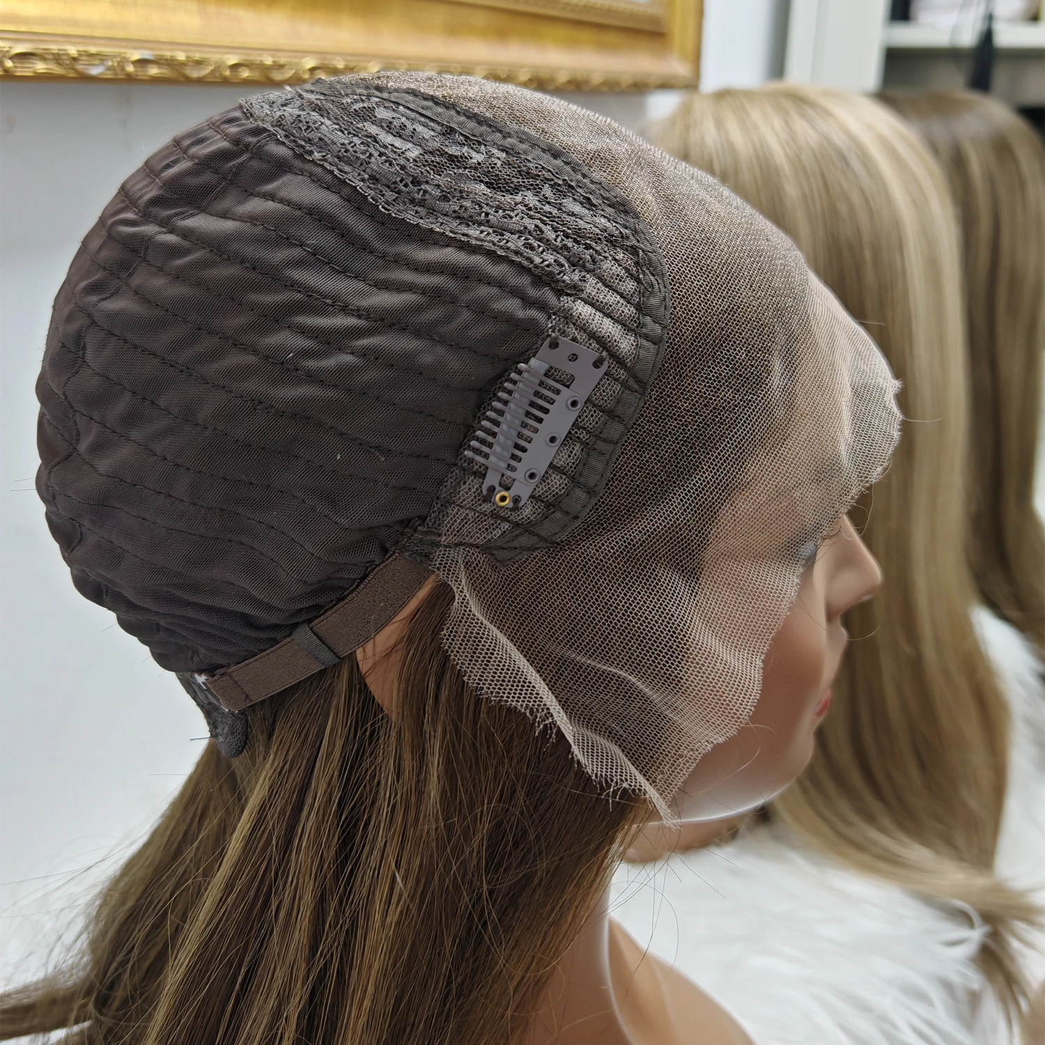 High Quality Lace Top Jewish Wig Topper 16-26inch Virgin Russian Jewish Wigs Kosher 13x5inch Human Hair Wigs in Stock
