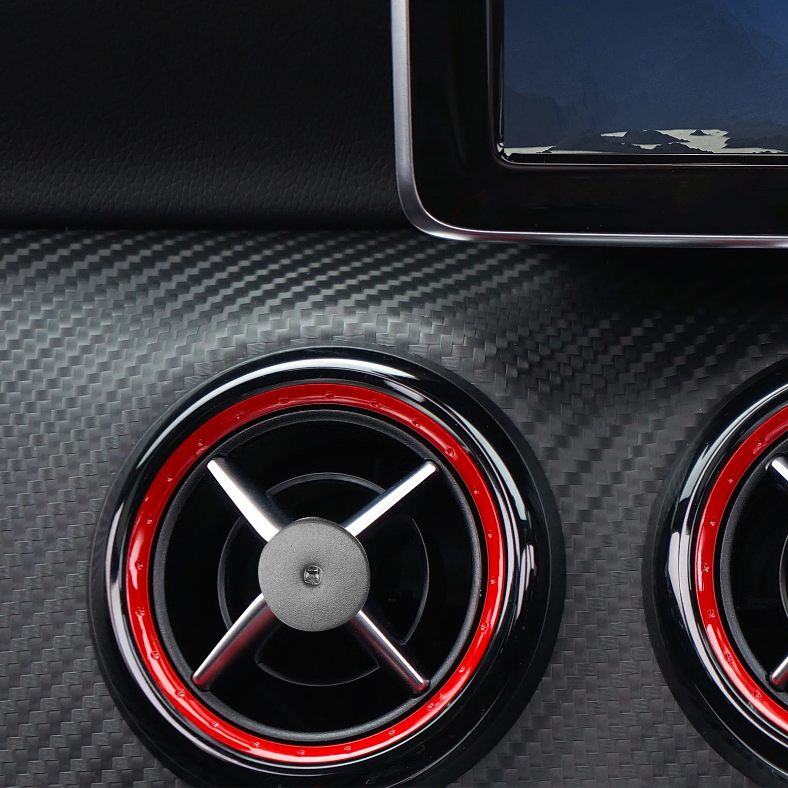 

20pcs Car Vent Clips Aromatherapy Diffuser Air Freshener Black Round Accessories Home Office Use Elastic Spring Strong Clamping