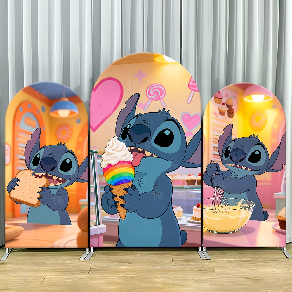 

TB Stitch Cooking Theme Arch Backdrop Covers for Kids Birthday Party Decoration Photograph Background Wall Baby Shower Props