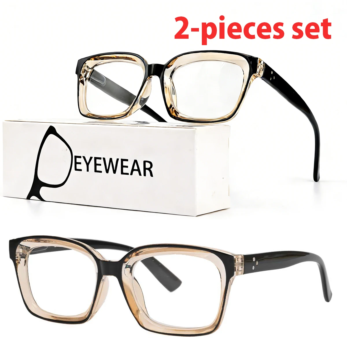 2Pack Auto Focus Reading Glasses Self Adjusting Presbyopia Eyewear L29 Automatic Zoom Anti Blue Light  for Men And Women