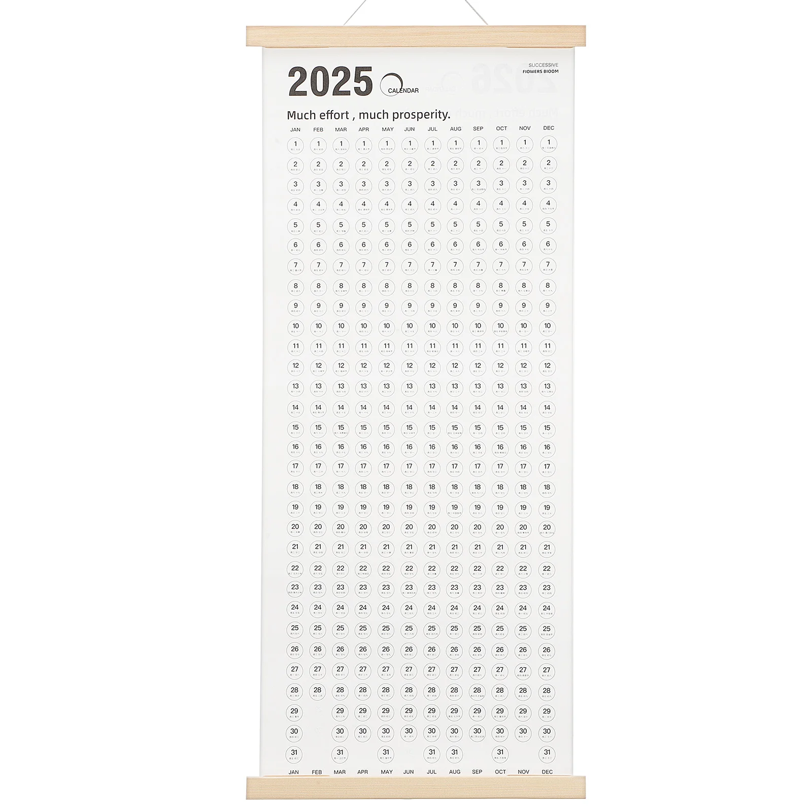 

2025 2026 Dual Sided Wall Calendar Large Font Family Monthly Planner Yearly Hanging Agenda Strong Materials White Bohemia Office