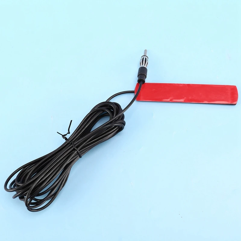 4X ANT-309 Car Radio Antenna - Universal Car FM Radio Antenna Patch Black Radio Antenna Amplifier Aerial 85-112MHZ 5M