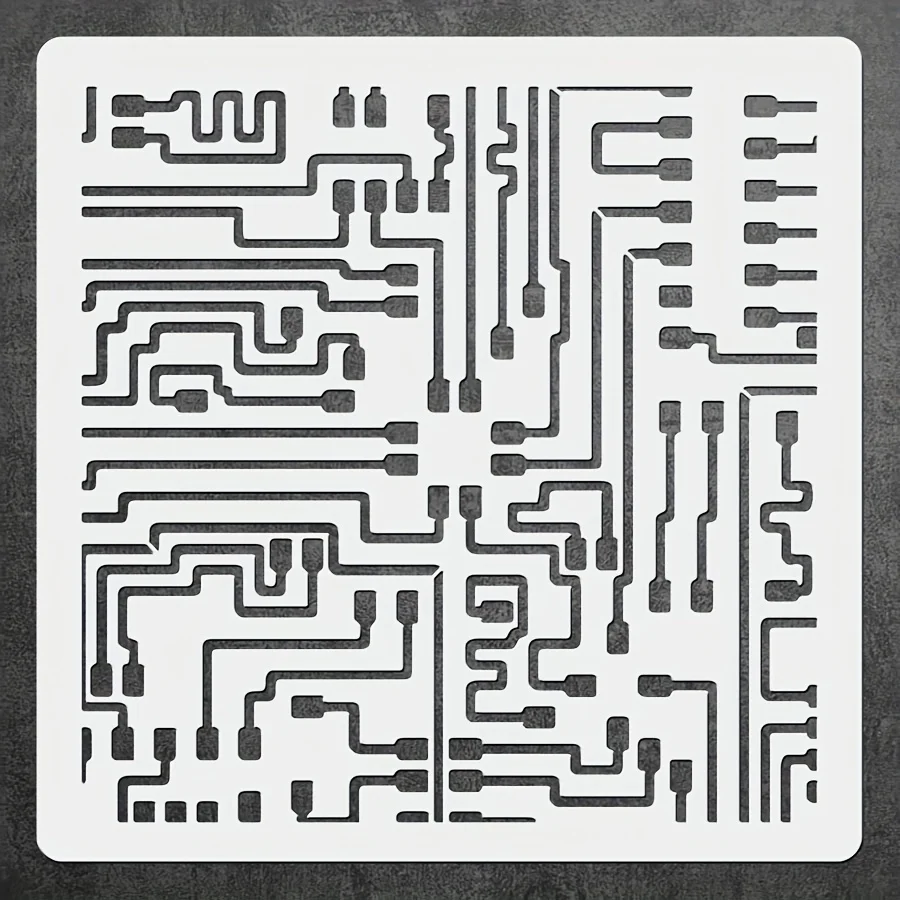 Abstract Geometric PET Stencil - Reusable Modern Art Pattern for Walls & DIY Crafts
