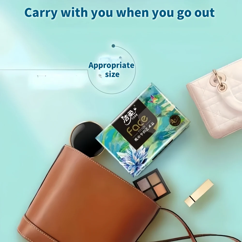 10 عبوات 200 قطعة/الحزمة من ورق التواليت 4 طبقات سميكة قابلة للترطيب مناديل الوجه رحلة المناديل المناديل الورقية للاستعمال مرة واحدة #5