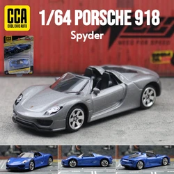 CCA 1/64 Series 1:61 Porsche 918 Spyder Convertible Racing Car Toy Model Diecast Free Wheels Collection Gift For Children Boys