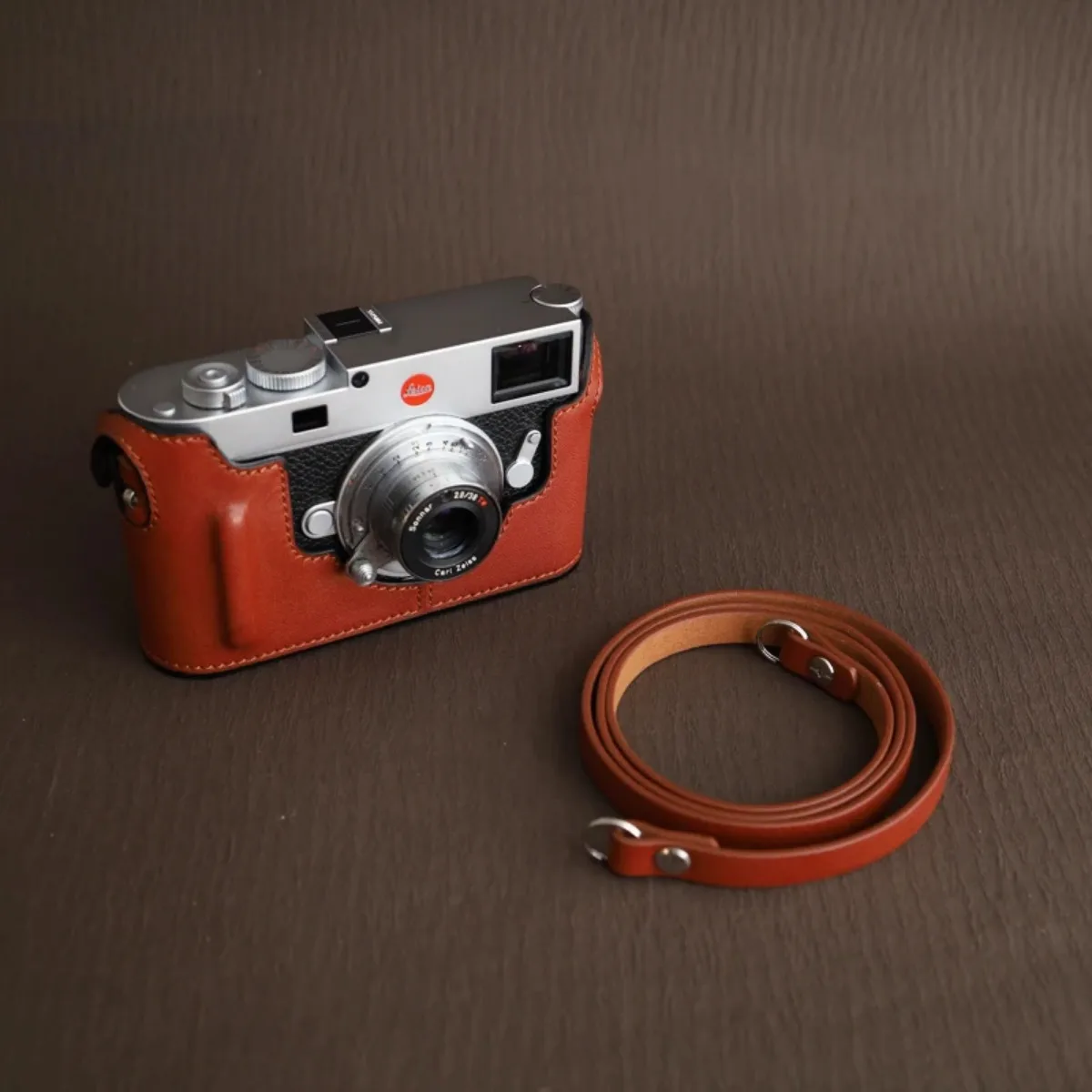 Echtes echtes Leder Kameratasche schützen Fall Abdeckung Basis Grip Gürtelband für Leica M1 M2 M3 M4 M6 M7 M8 M9 M0 M11 M240 D-lux7 SL