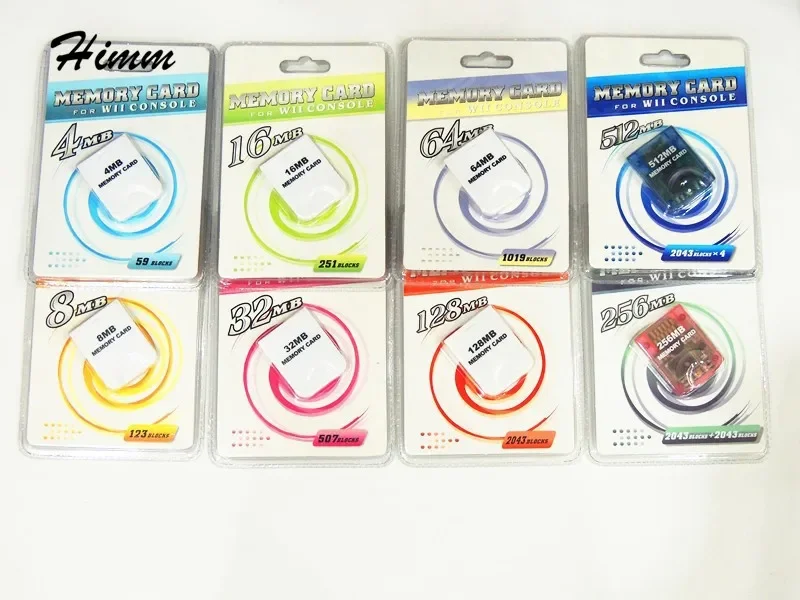 

10pcs/lot Hot Sale 4M 8M 16M 32M 64M128MB 256M 512M Memory Storage Card Saver For Nintendo For Wii For GameCube For Xmas Gift