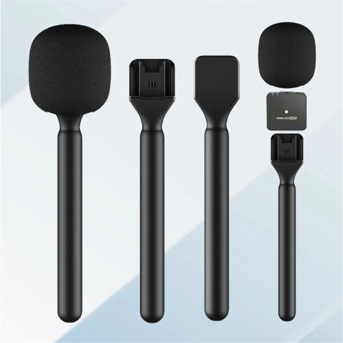 1Set Interview Mic Handle Adopter Microphone Handheld Adapter for Wireless Go/GoII/ Mic//Wireless Mic