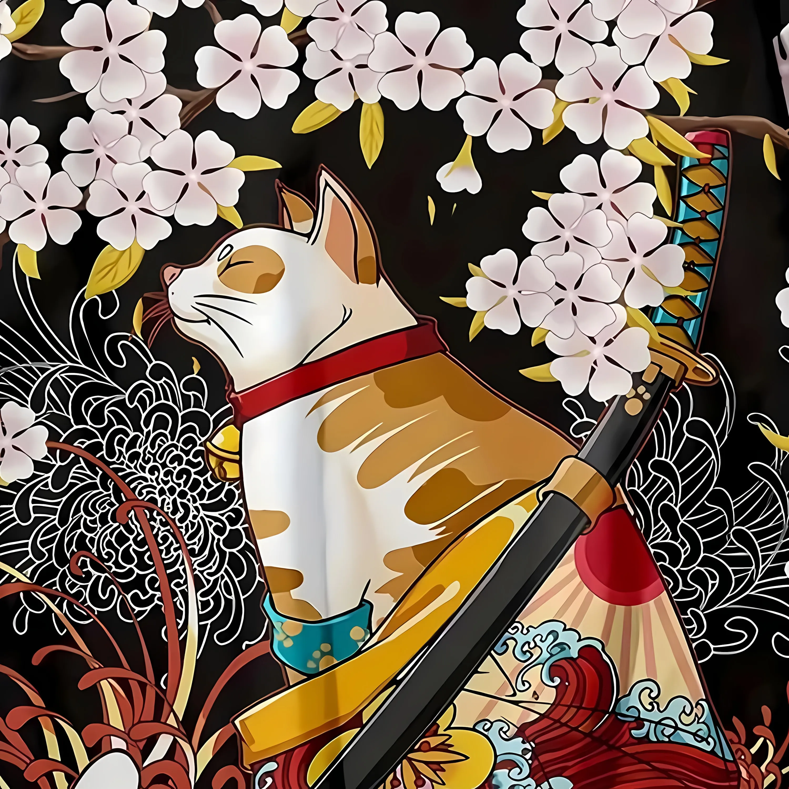 2026 Summer New Men's Kimono with 3D Cat Pattern Print for Street Casual Fashion Comfortable Soft Breathable