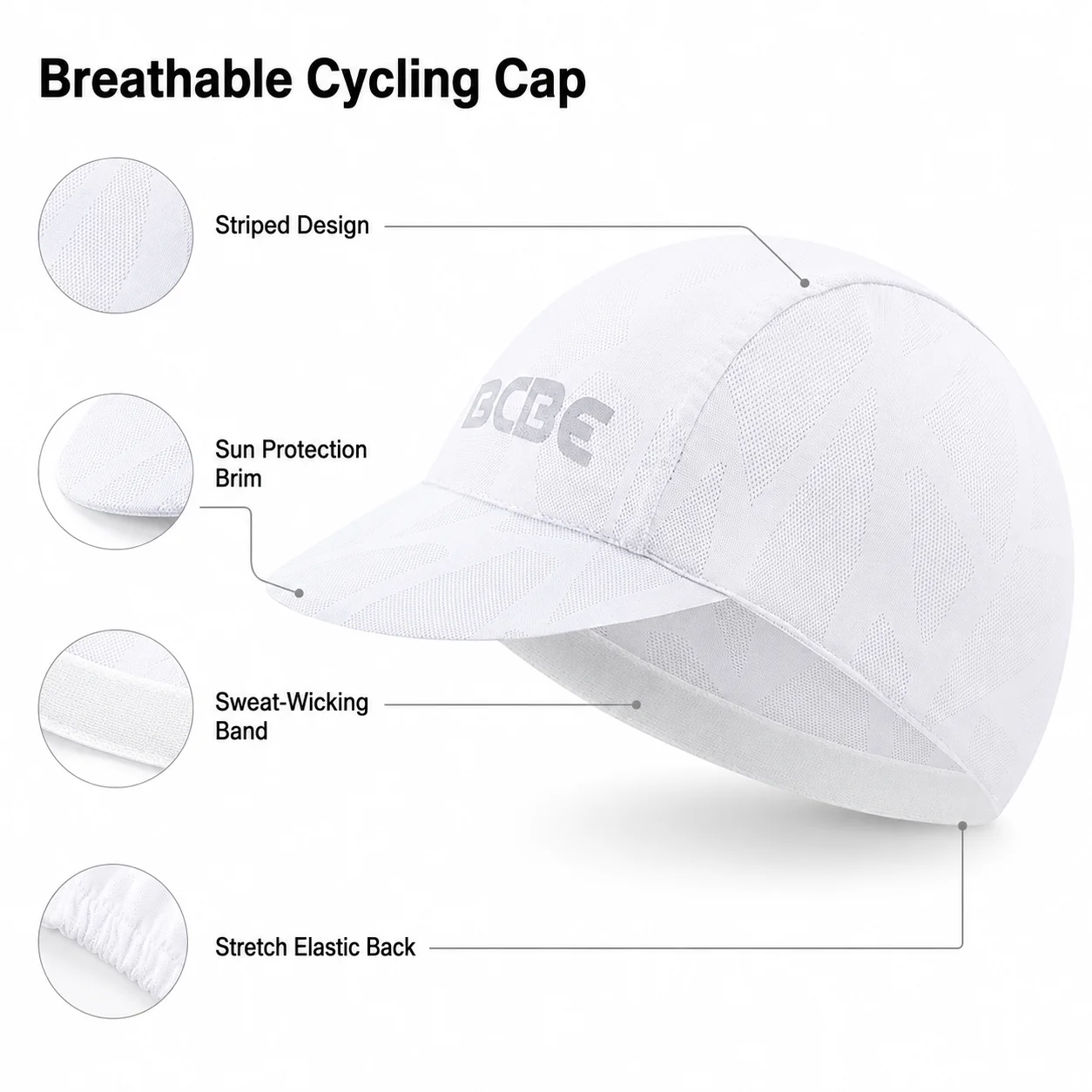 Summer Cycling Cap Men Women Breathable Quick Dry Anti-Sweat Bike Hat for MTB Road Outdoor Sports