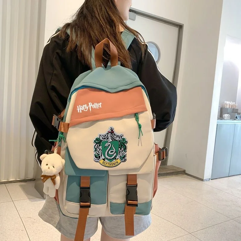 2024 Hot Sale Hogwarts Badge Backpacks Anime Hary Poter School Bags For Teenager Portable Laptop Bags Large Capacity Backpacks