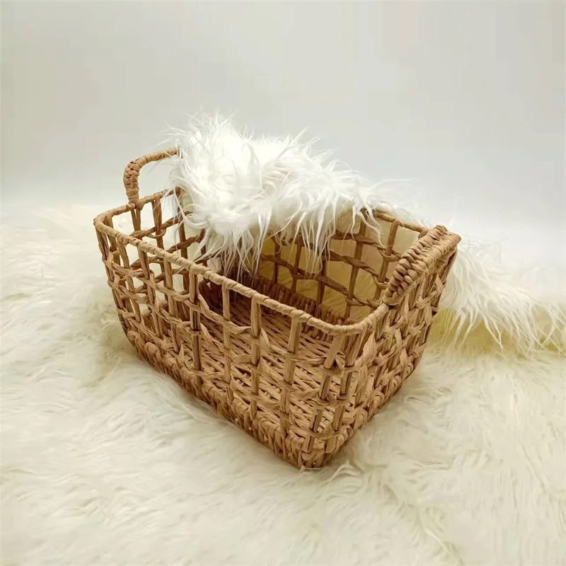 Baby Basket Vintage Rattan Baby Bed Weaving Baskets Newborn Photography Props Photography Studio Photo Shoot Photo Furniture