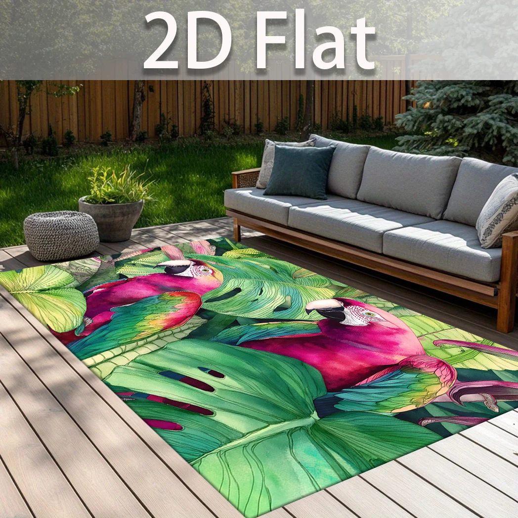 Hawaiian Surfboard Rug Tropical Floral Printed Home Carpet Soft Non-Slip Flannel Floor Mat Living Room Decoration