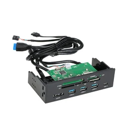 5,25-inch interne kaartlezer Media Multifunctioneel dashboard PC Voorpaneel Type-C USB 3.1 USB 3.0 Ondersteuning CF MD XD MMC TF M2 MS