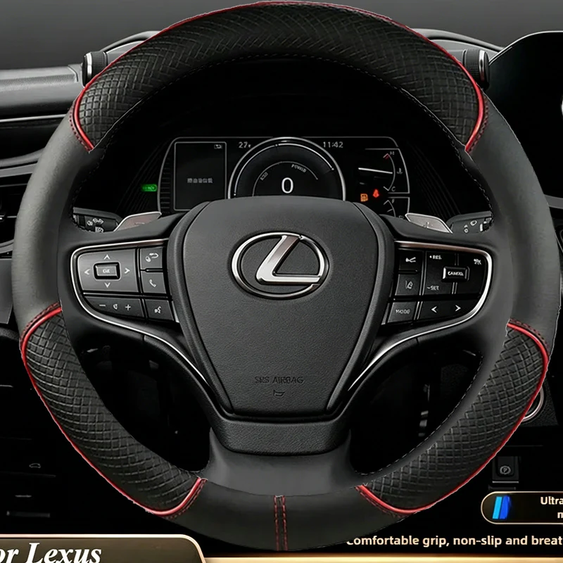 Leather Car Steering Wheel Cover for Lexus UX250h ES350 IX 600 CT200h ES IS RX NX 300h 400H IX570 RX400h IS460 IS400 RX450h