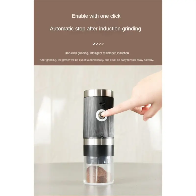 

Портативная электрическая кофемолка с USB-зарядкой для дома, профессиональная регулируемая кофемолка-блендер