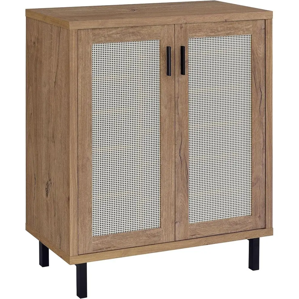 

2-дверный шкаф для обуви с отделкой из натурального дуба для домашнего декора