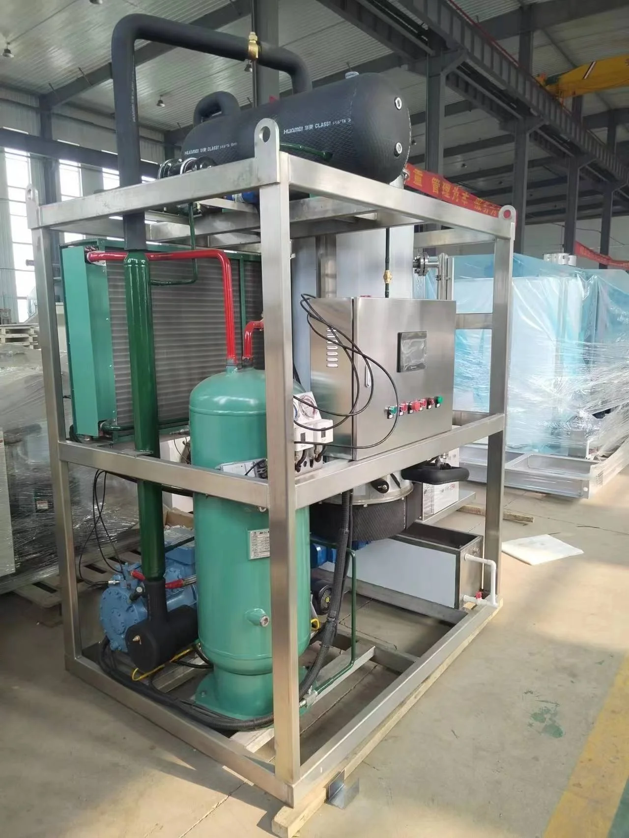 best price CE approved 1T/2T/3T ice tube ice machine industrial ice cube machine for producing edible crystal ices