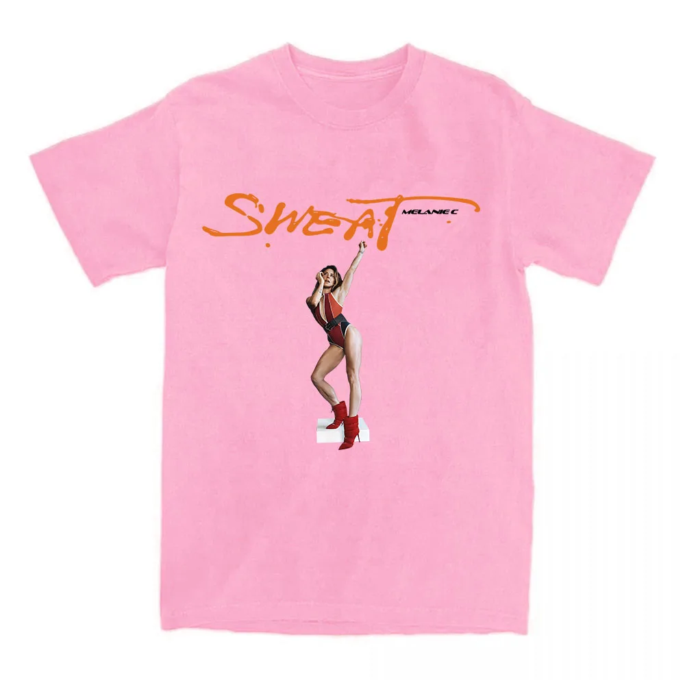 Damska Koszulka Melanie C Album Sweat Nadruk Unisex Streetwear Bawełna Krótki Rękaw Luźna Koszulka Damska Graficzna Odzież