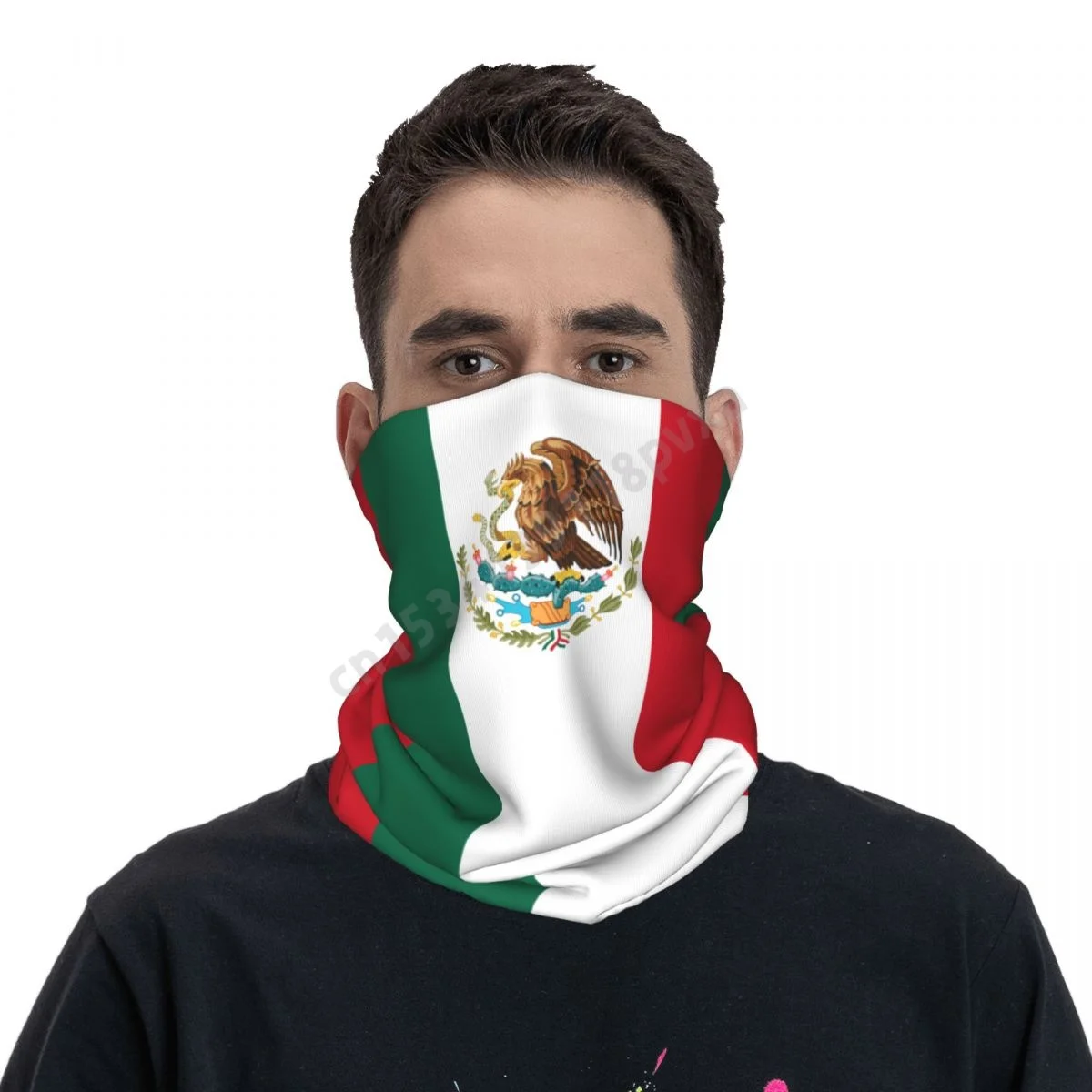 Mexico Flag Mexican National Neckerchief Scarf Neck Face Mask Unisex Neck Warmer Seamless Bandana Headwear Cycling Hiking