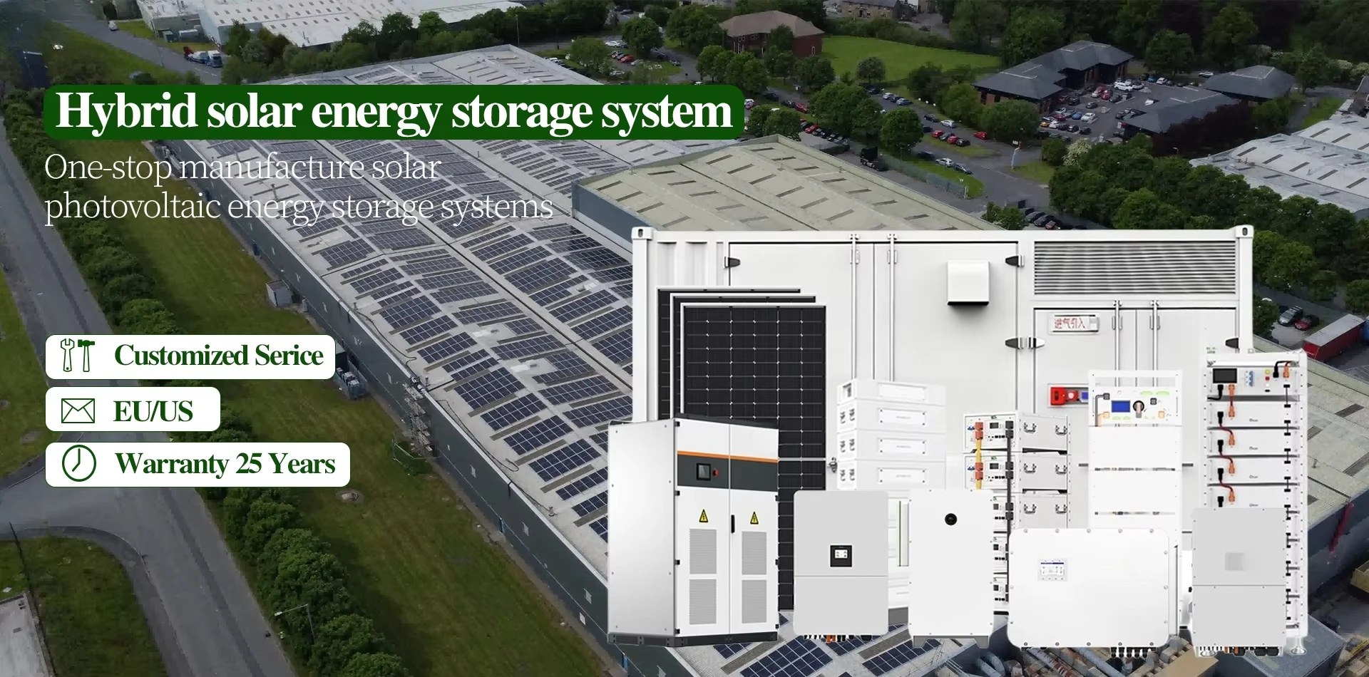 10KW-30KW Hybrid Solar System - Optional LONGI/JINKO/TRINA Panels + Deye/ Inverter + Dyness Lithium Battery for Home