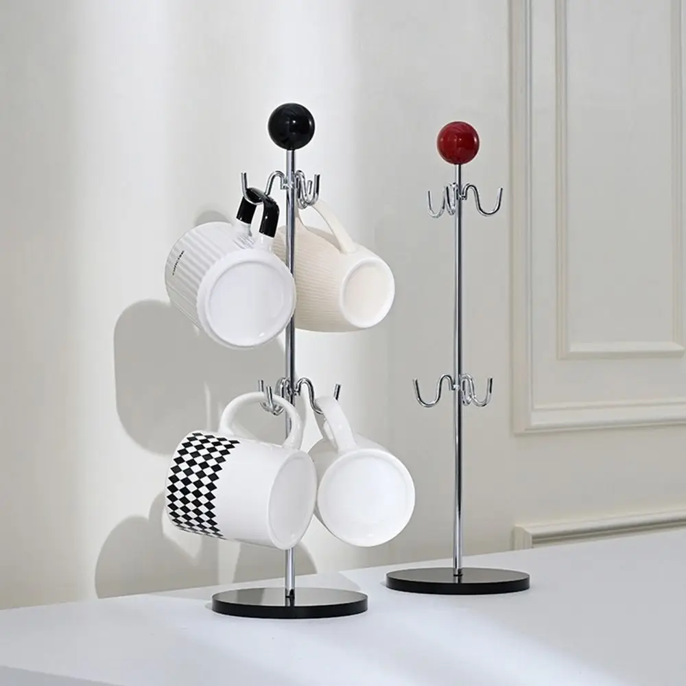 

Creative Iron Mug Cup Holder Acrylic Base Upside Down Coffee Cup Holder Space Saving Stable Tea Cup Storage Rack Office