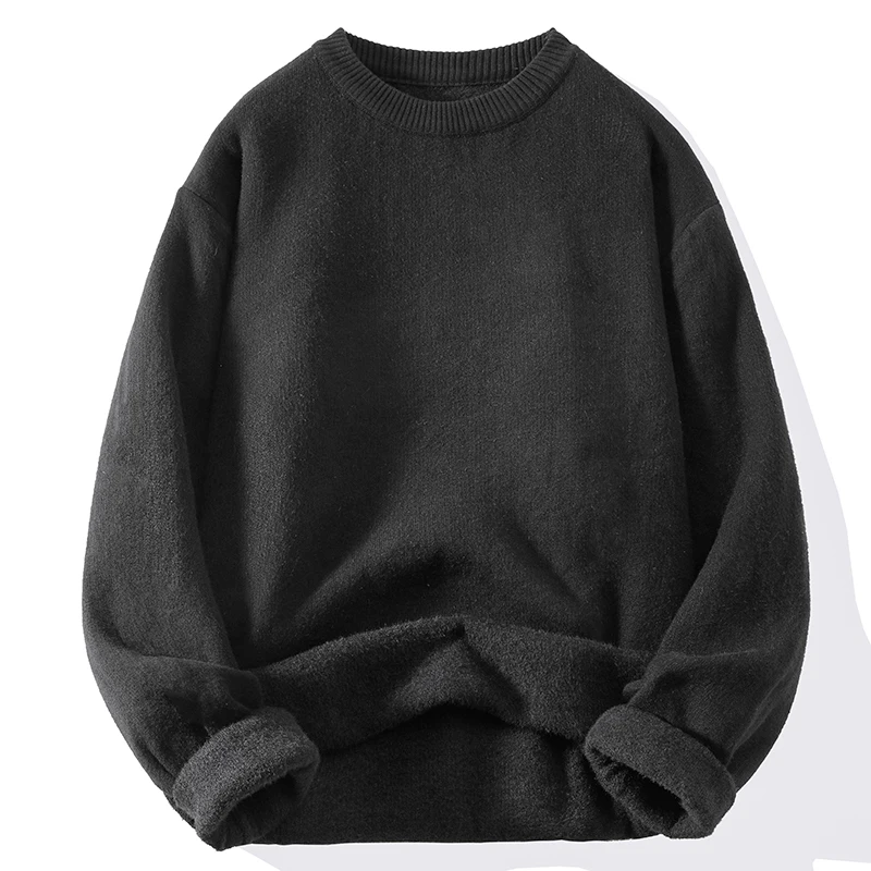 Pullover versatile girocollo top giacca moda cappotto maglieria camicia uomo casual manica lunga maglione lavorato a maglia felpa maschile vestiti