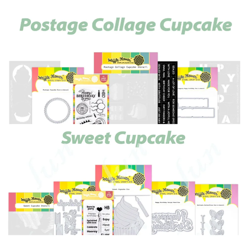 Francobolli Cupcake Fustelle Nuovo 2025 Fiore di farfalla Stencil a strati Fatti a mano Fai da te Tagli Decorazione Scrapbooking