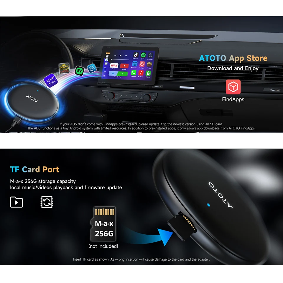 ATOTO Smart Car Android System AI TV Video Box Radio Stereo Screen