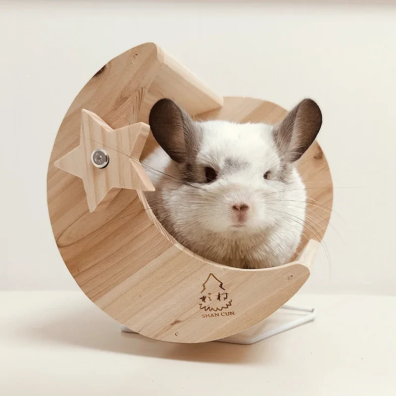 Wooden Chinchilla House Bamboo Nail Totoro Nest Small Animal Cage Landscaping Supplies Chinchilla Accesorios  Pet Items