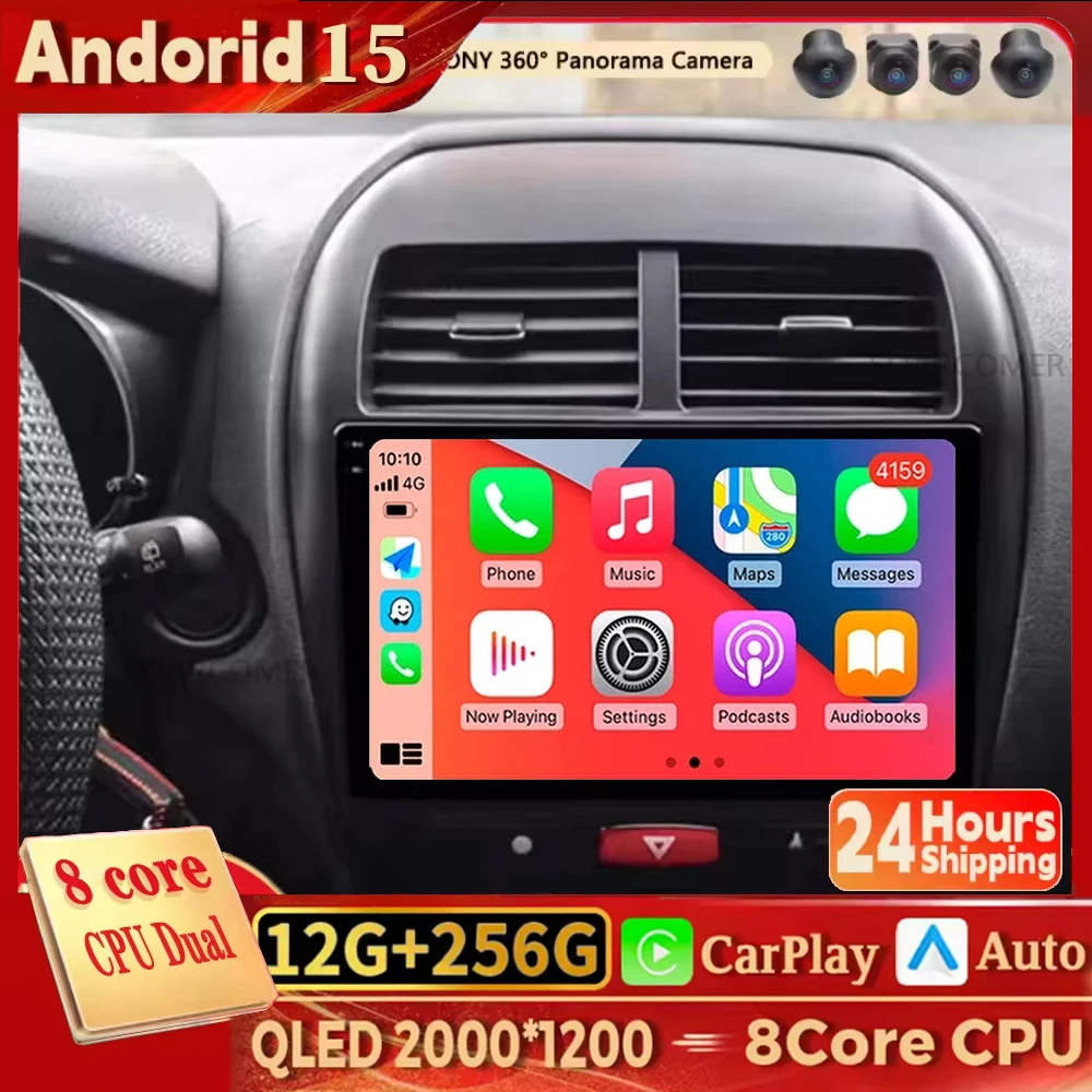 

Android 15 для Mitsubishi ASX 1 2010-2016 2K QLED стерео автомобильный радиоприемник мультимедийный видеоплеер GPS AI голосовой CarPlay голосовой блок 4G DSP