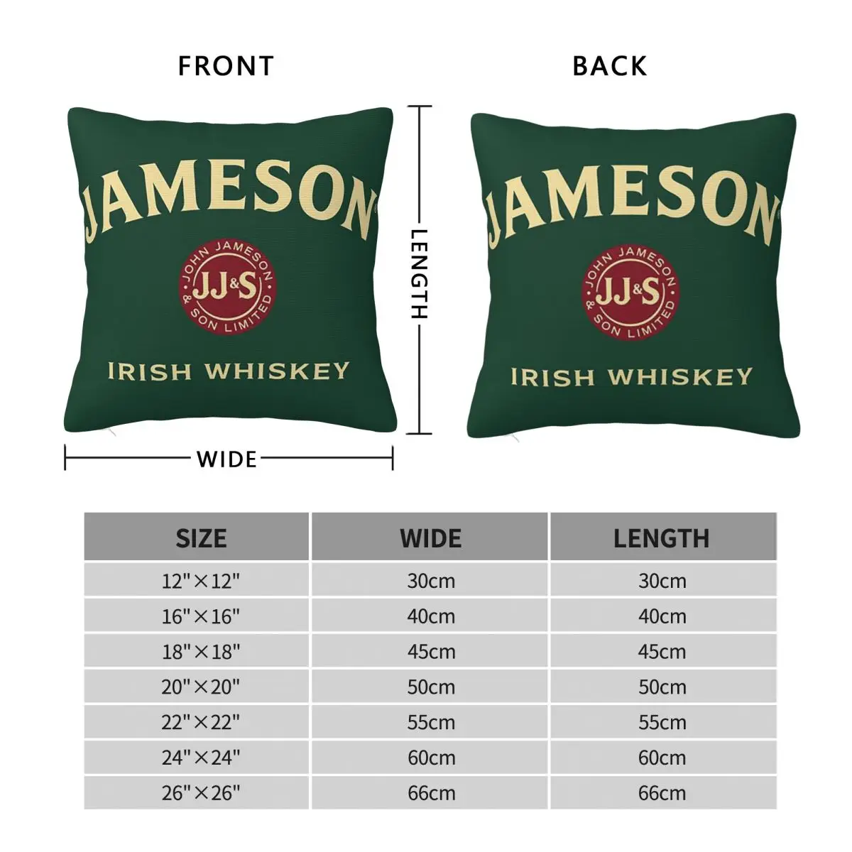 Rare Cask The Jameson Square Pillowcase Pillow Cover Polyester Cushion Zip Decorative Comfort Throw Pillow for Home Car