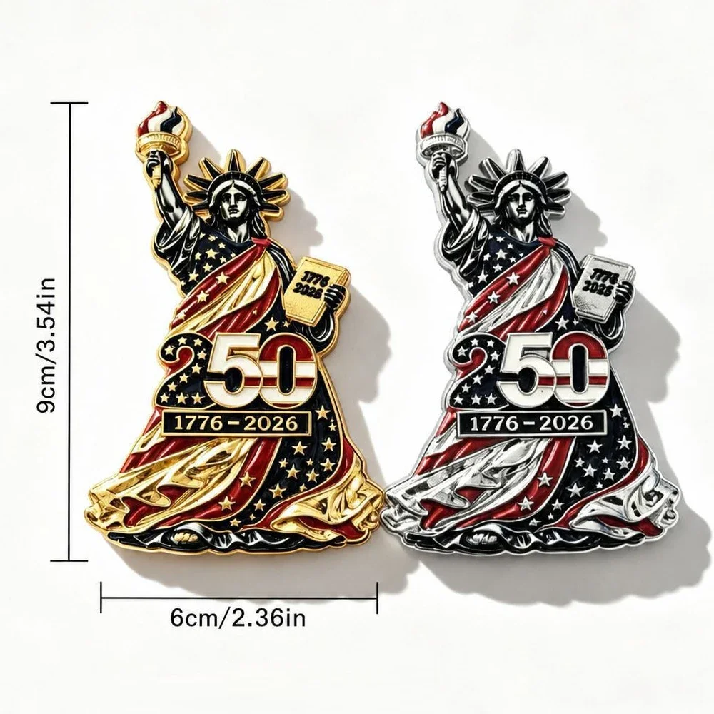 1PCS USA 250 Metal Emblem, 3D Metal Patriotic Car Decal Badge Edition Auto Emblem, for Trucks, Automotive, SUV, Motorcycle