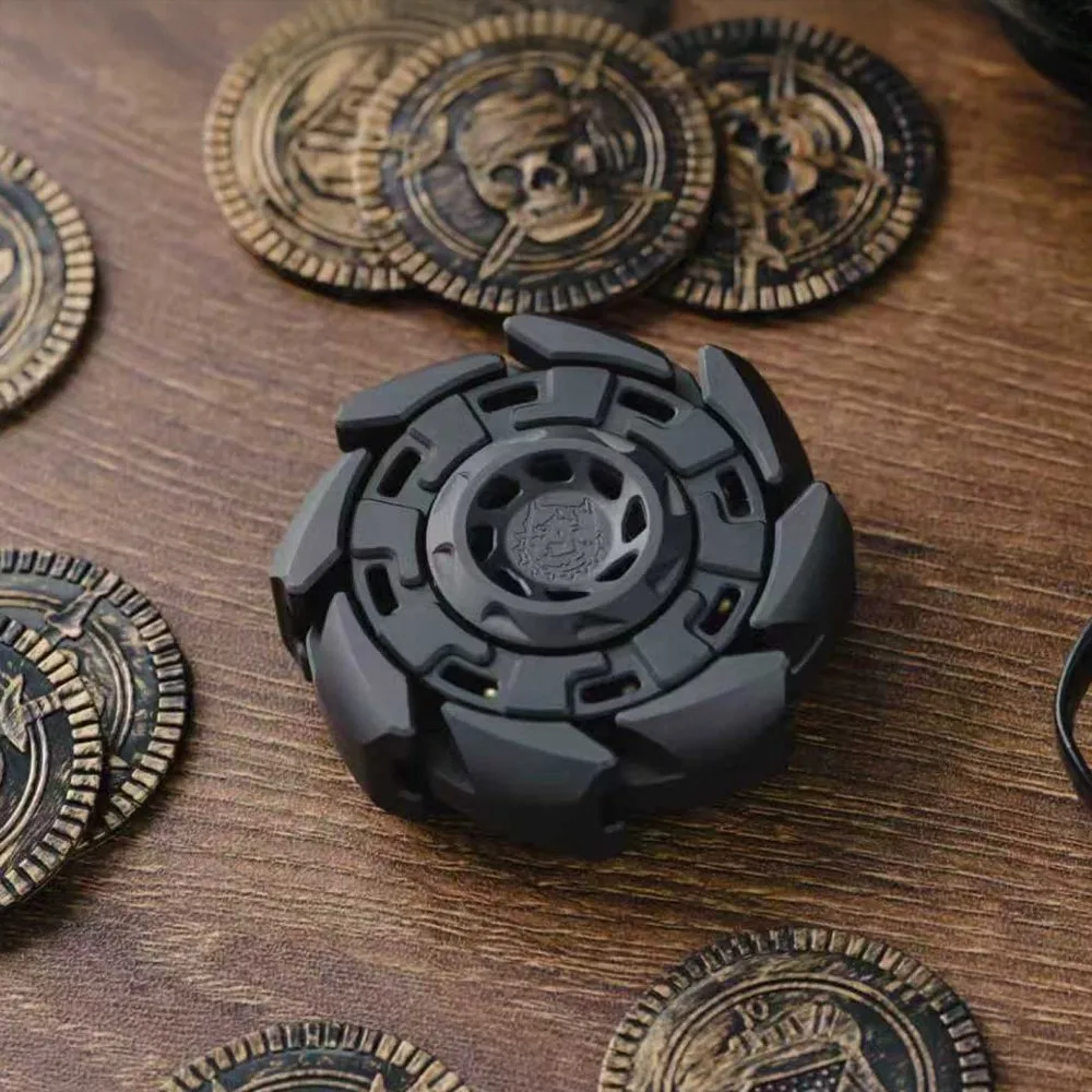 KTS EDC Fidget Spinner à huit pales, jouets pour adultes, Fidget Spinner en zircone, gyroscope à ongles ouverts, Gadgets de soulagement de l'anxiété