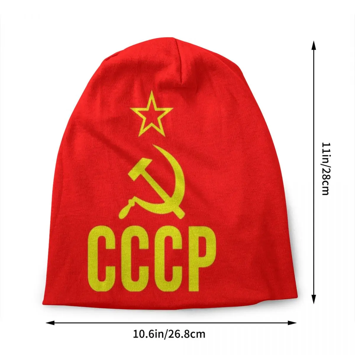 Custom USSR Hammer And Sickle CCCP Flag Bonnet Hat Knit Hats Unisex Soviet Union Communist Winter Warm Skullies Beanies Caps