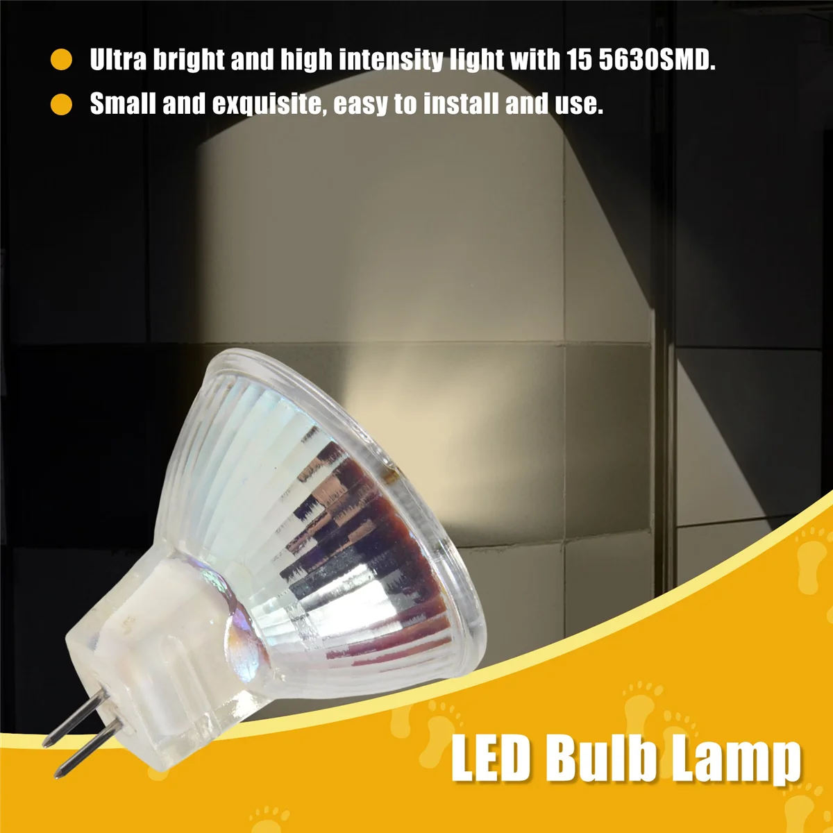 3W MR11 GU4 250LM LED لمبة مصباح 15 5630SMD ضوء أبيض دافئ