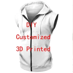 MCDV-Sudadera con capucha para hombre y mujer, chaqueta sin mangas con cremallera, estampado 3D, VIP Link, envío directo