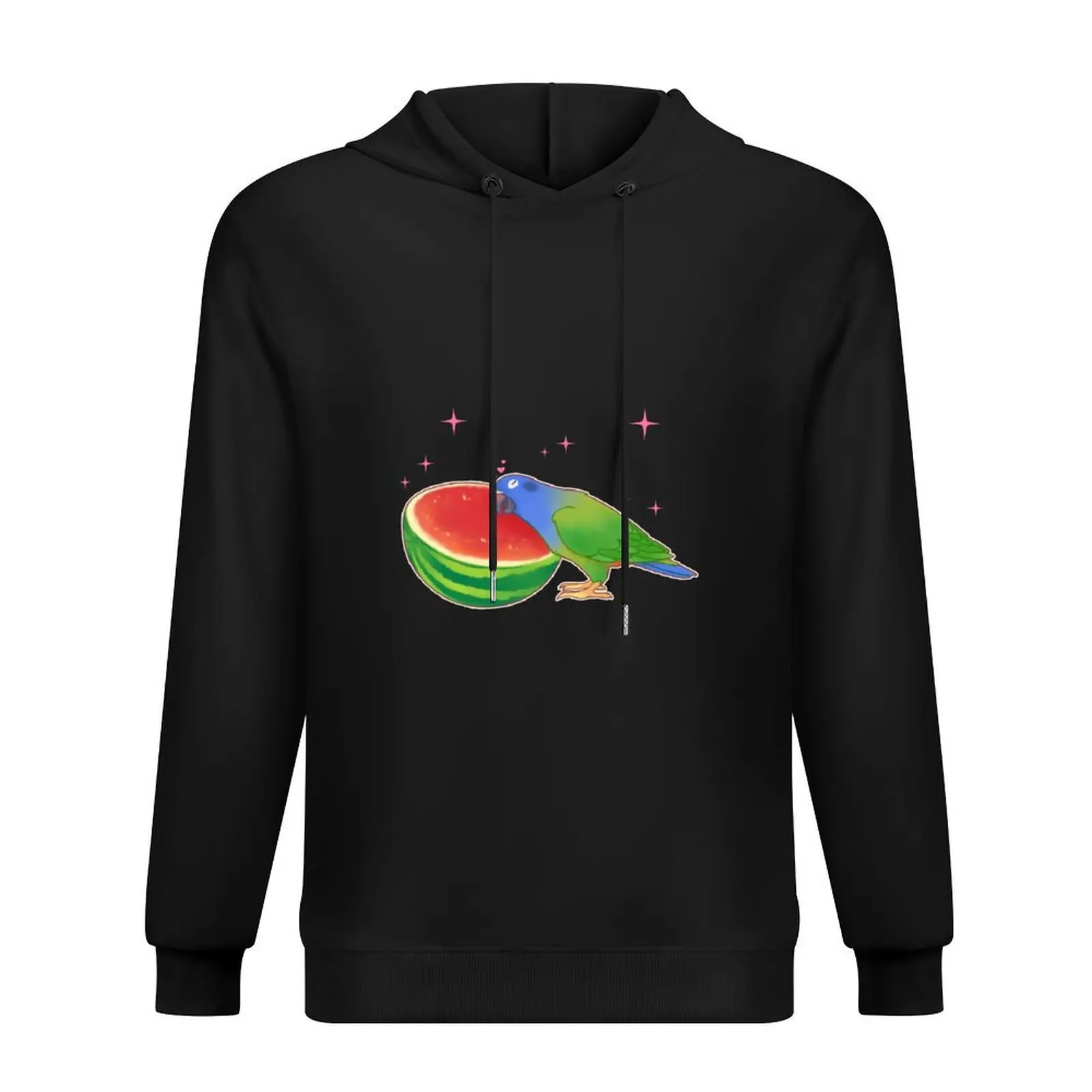 

Parrot loving a watermelon Hoodie anime clothes men clothing men's clothes hooded shirt men's oversize hoodie