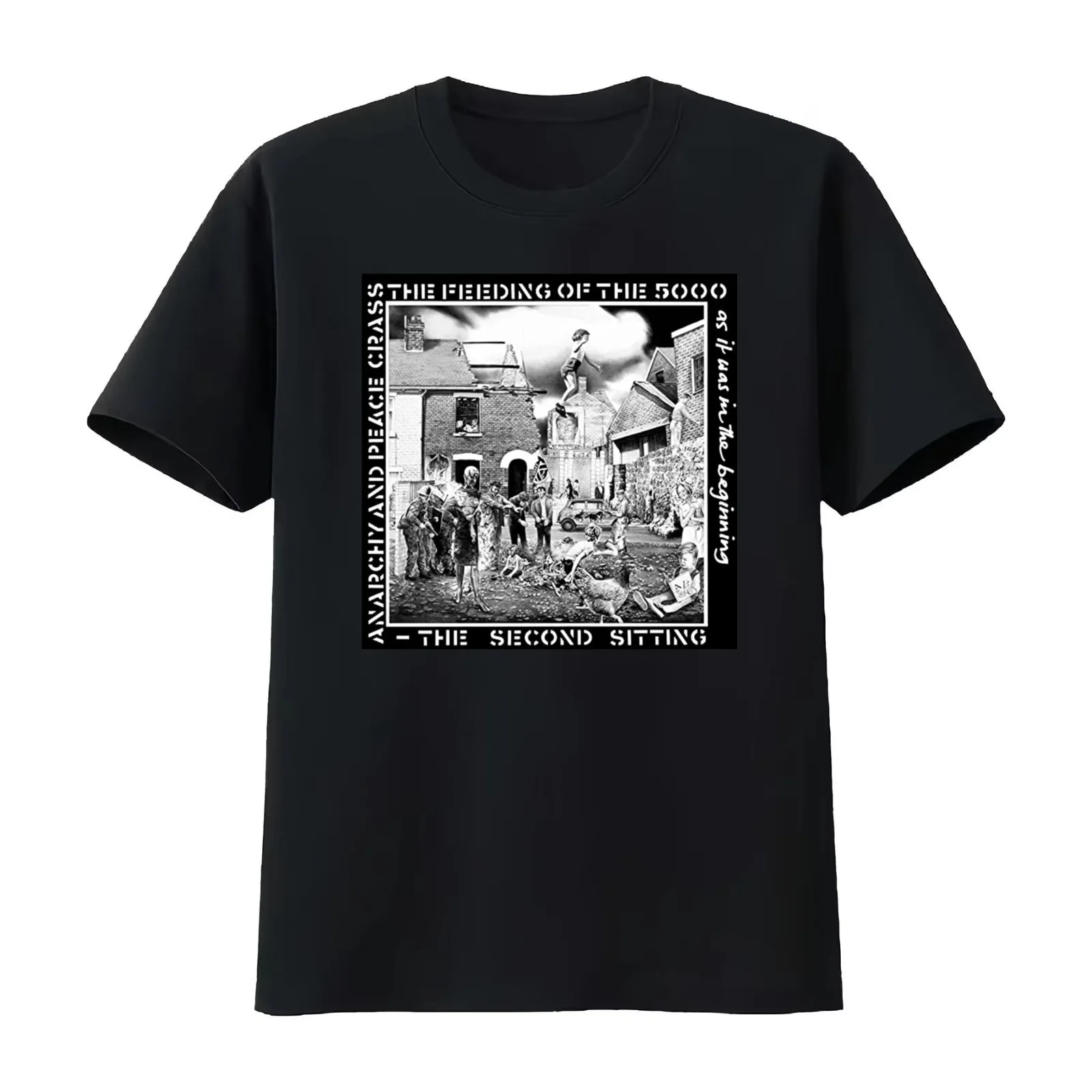 Crass The Second Sitting T-Shirt Summer Casual Cotton Tee Oversized Streetwear Tops Vintage Graphic Print Unisex Men Women