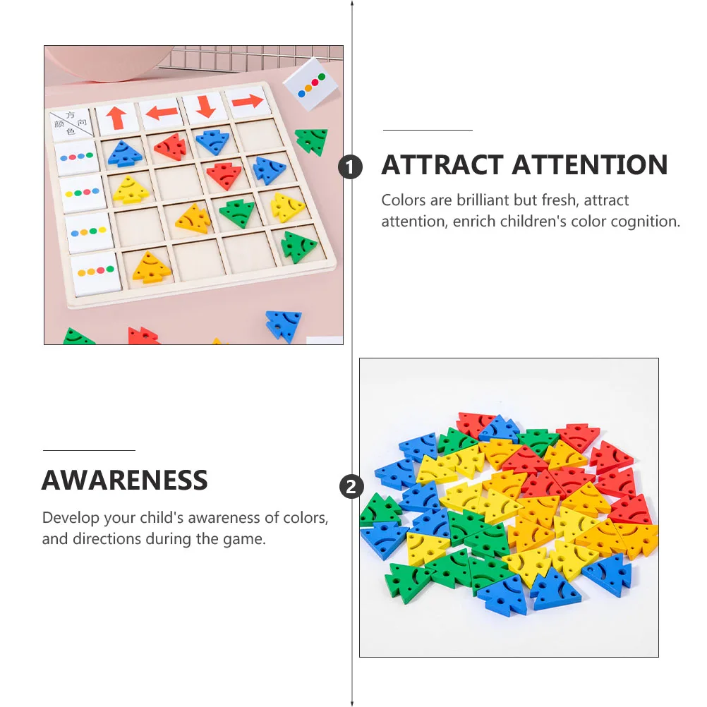 

Color Recognition Toys Educational Building Blocks Intellectual Development Puzzle Learning Game Wood Material Kids